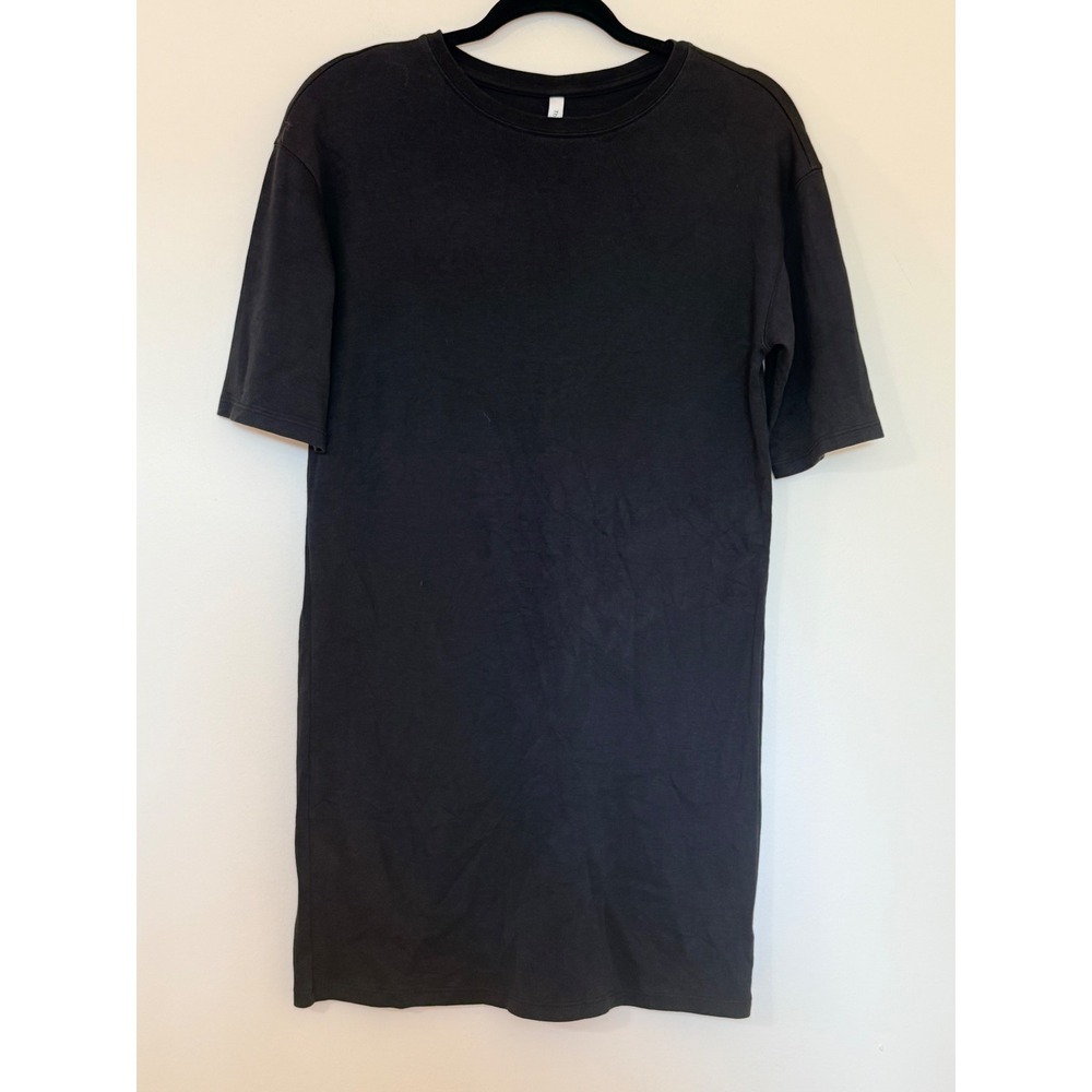 The Group Babaton Aritzia Black Organic Cotton T-Shirt Mini Dress XXS 77316